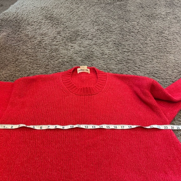Kate Spade Broome Street Red Airy Wool Alpaca Tassel Sweater Oversized M $348 - Picture 8 of 9